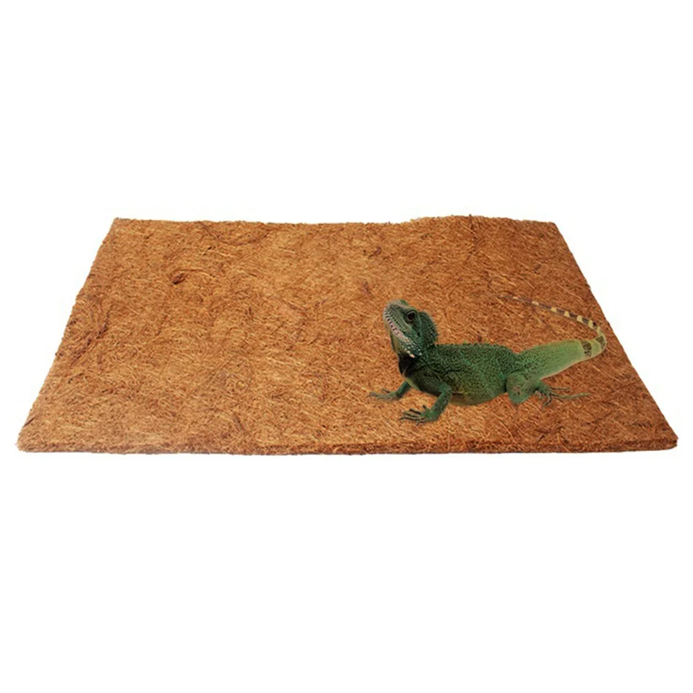 

2 pcs Natural Coconut Fiber Reptile Bed Mat Thick Wear-Resistant Breathable Cushion For Terrarium Bedding Reptile Cage Supplies