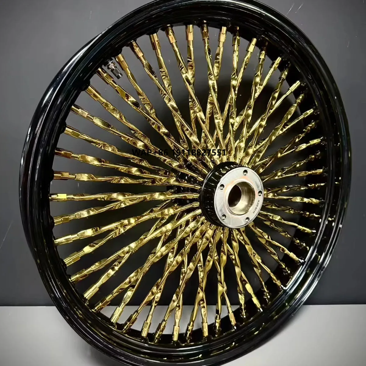 For Harley 09-later Touring Models Compatible Gold Aluminum Alloy Motorcycle Wheel Hub New Condition Front Rear Rim Accessories