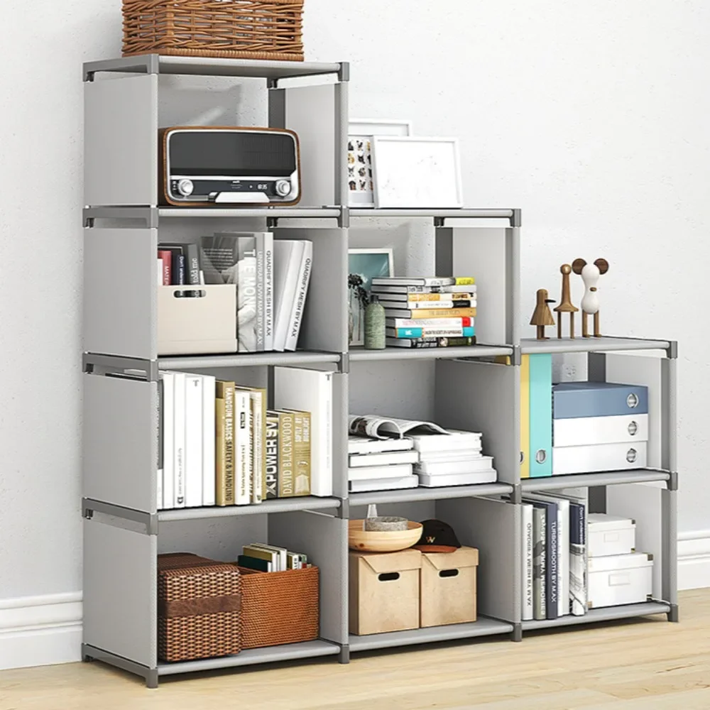 DIY Bookshelf Multi-layer Book Organizer Debris Rack Shelf Home Decor Storage Locker Portable Multi-layer Easy Assembly Bookcase