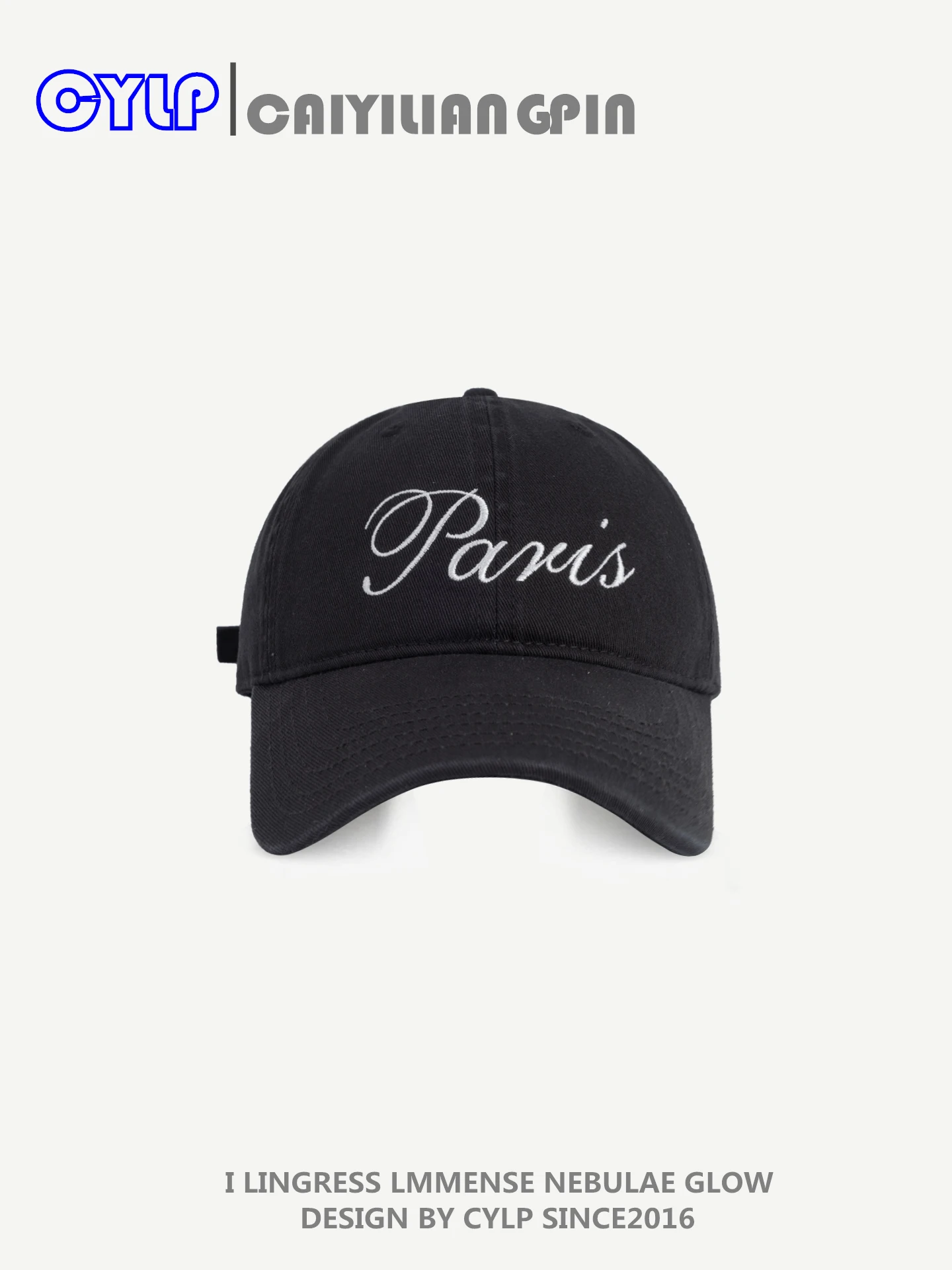 

Embroidery soft top baseball cap hat for men and women Korean version casual face cap