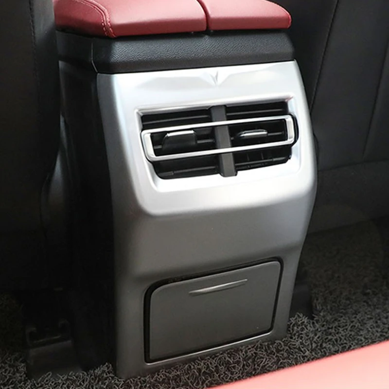 For Changan CS85 Coupe 2019 2020 2021 Carbon fiber Drawing Rear Air Outlet Decorator Cover ABS Chrome Decoration Trim