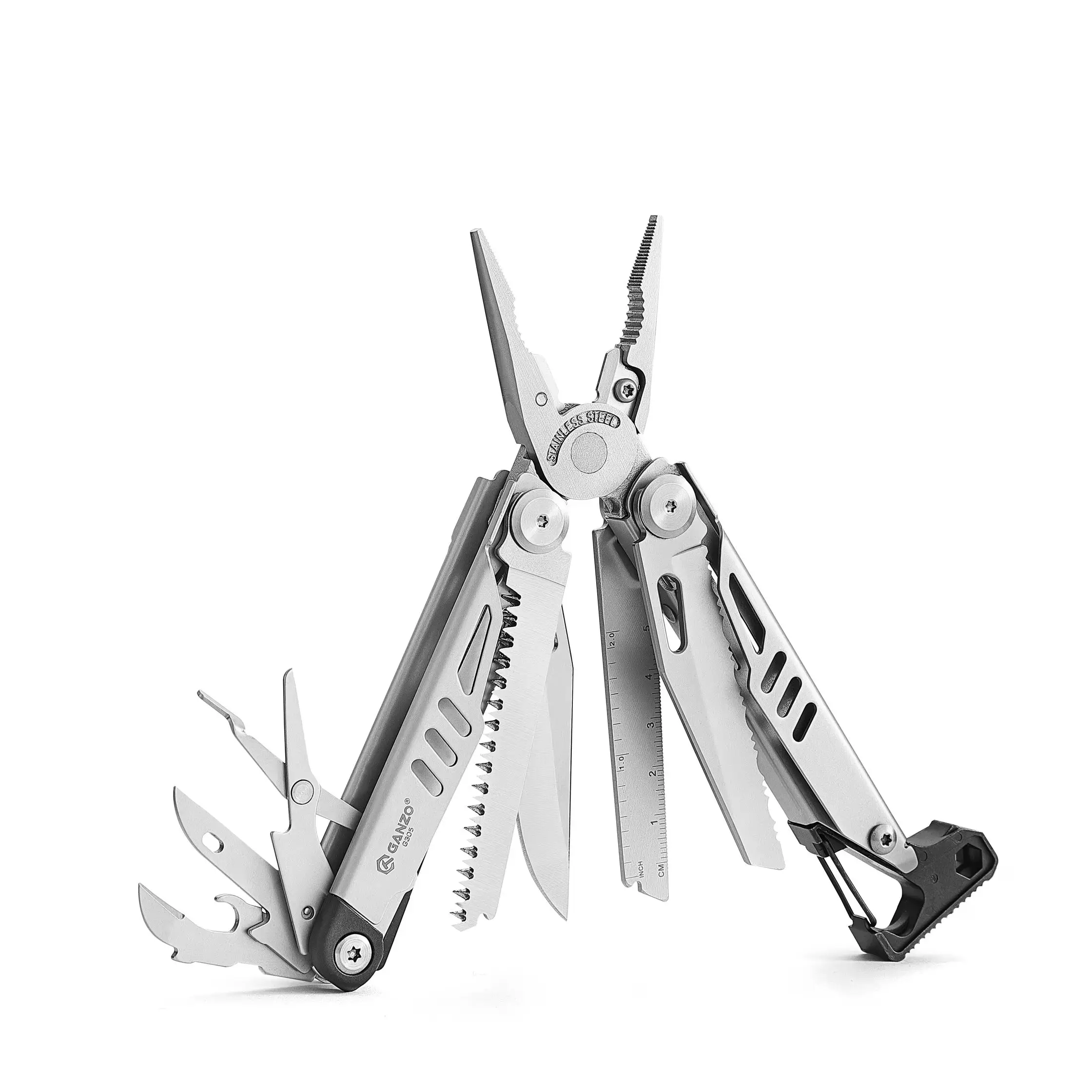 MULTI-TOOL GANZO G305 Multitools DIY Multitool Klappmesser Schere Schneidwerkzeug EDC Survival-Ausrüstung Manueller Multifunktionswerkzeug