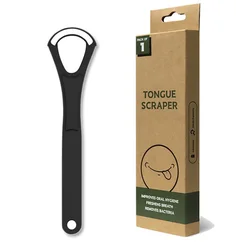 Raspador de lengua de acero inoxidable, placa de lengua para eliminar el mal aliento, cepillo limpiador de recubrimiento de lengua, herramienta de cuidado bucal, 1 unidad