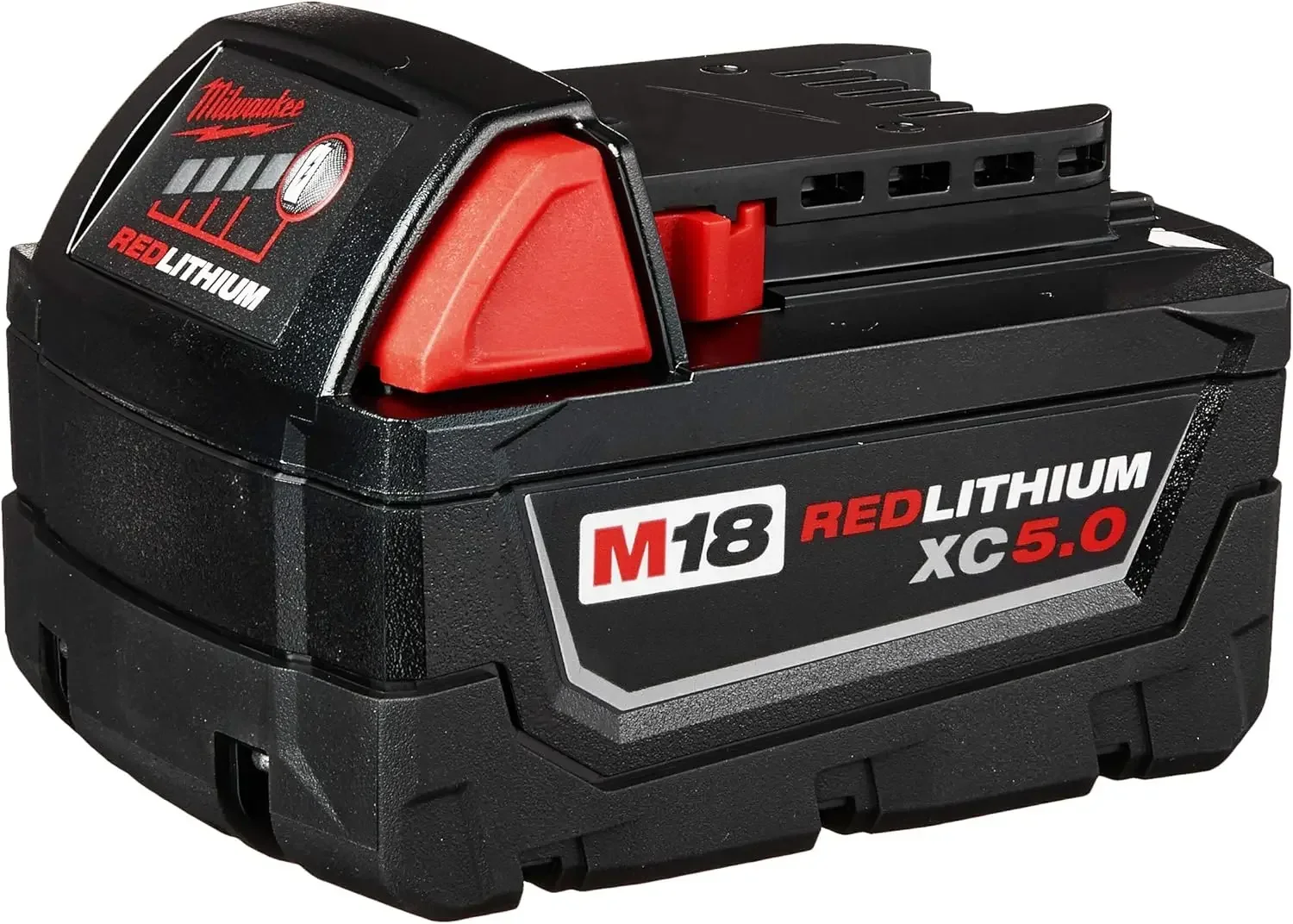 Milwaukee 48-11-1850 M18 Confezione di pipistrelli al litio rosso 5,0 Ah