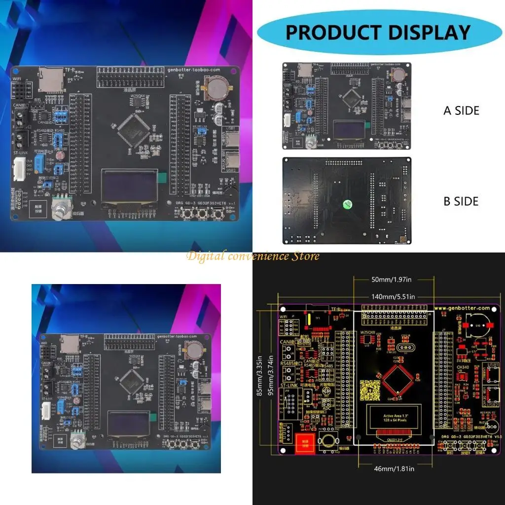 

97QA 2-3.6V GD32F303VET6 Embedded Development Board 120MHz Fast Speed Processor