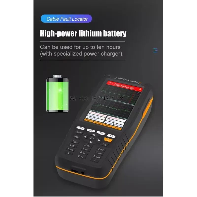 wmwmnu Onefind Handheld TDR Tester Upto 8km Electrical Cable Fault Obstacle Intelligent Distance Meter Cable Fault Locator