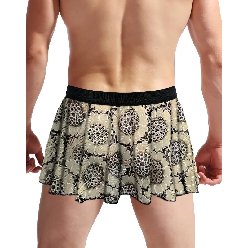 Unisex Pleated Mini Skirt with Elastic Waist