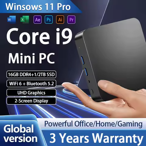 【3 year warranty】NEW Core i9 9900U Windows 11 Pro UHD Graphics Mini PC 16GB DDR4 1TB 2TB M.2 SSD WiFi 6 BT5.2 Desktop PC