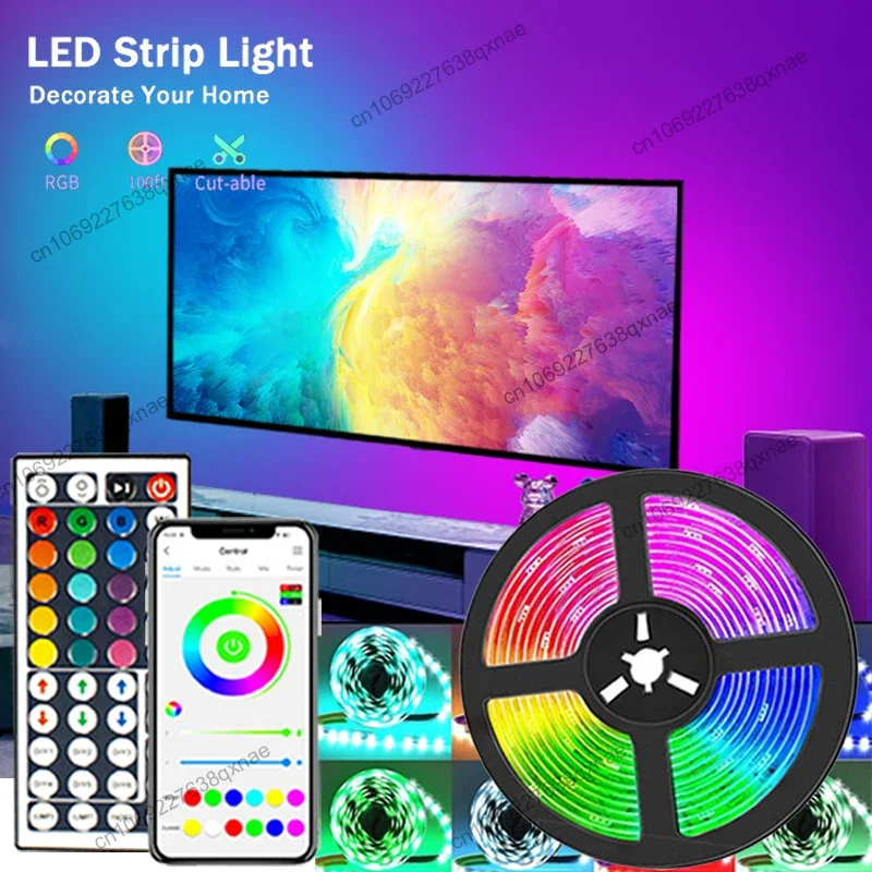 RGB LED أضواء الشريط لغرفة ، التلفزيون ، USB ، بلوتوث ، لعبة ، ضوء النيون ، زينة عيد الميلاد ، الشريط ، 10 متر ، 20 متر