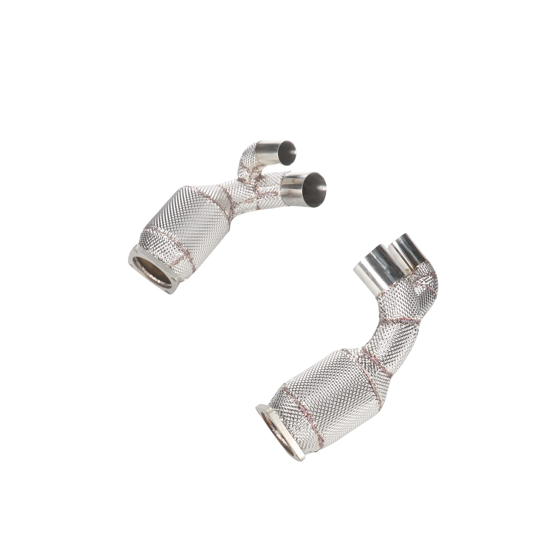 

YT 304 Stainless Steel Downpipe for Porsche 991.2 3.0T with Catalyst Heat Insulation & Dual-Pipe Connection Exhaust Pipes