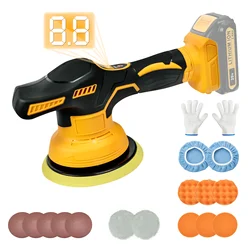 Cordless Car Polisher for Dewalt 20V Battery 8 Variable Speed 5000RPM Car Buffer Polisher for Car Detailing Waxing (No Battery)