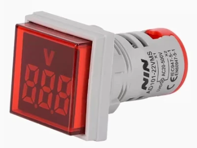 Signal light square AC digital display voltmeter indicator light voltage indicator light AC50 500V