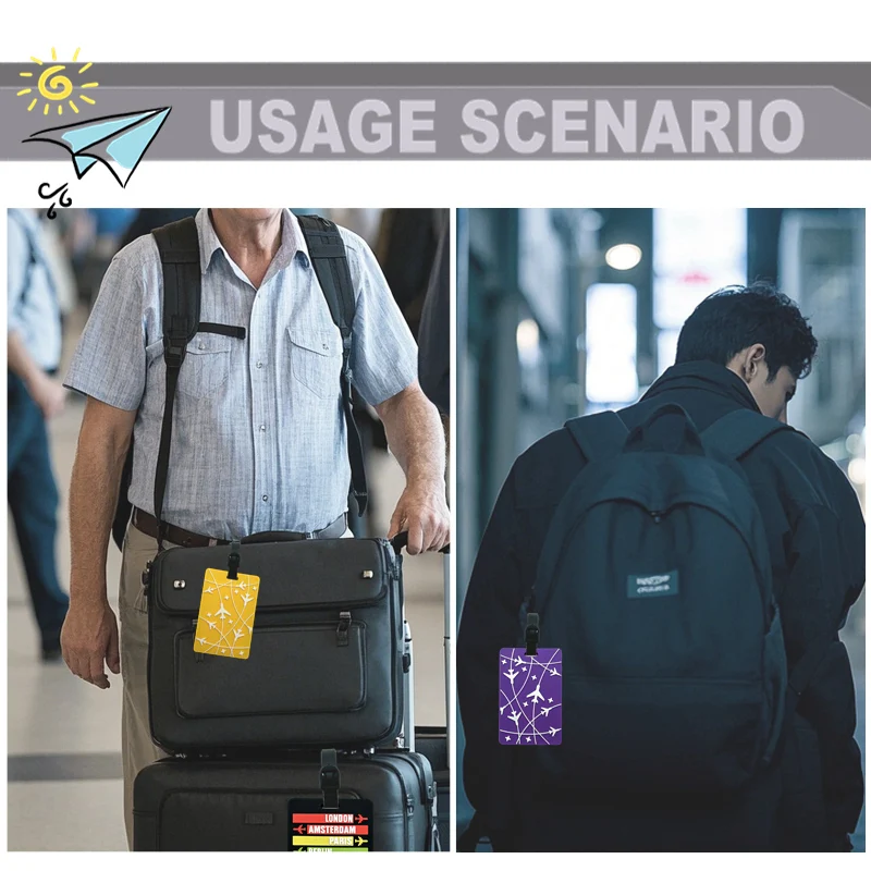 حقيبة أمتعة على شكل حرف جديد من مادة PVC تحمل اسم حقيبة الهوية وعلامة تحديد وإكسسوارات السفر #5