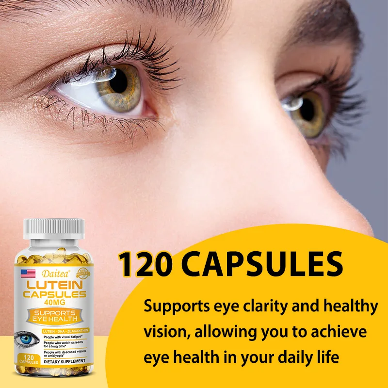 

Lutein 40mg Supplement with Zeaxanthin for Men and Women, A Dietary Supplement To Support Eye Health, 120 Softgels