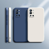 Lens Protection Phone Case for Oneplus 9R 9 R T RT 9RT Pro 5G Soft Plain Square Liquid Silicone Original Back Cover Housing Bags