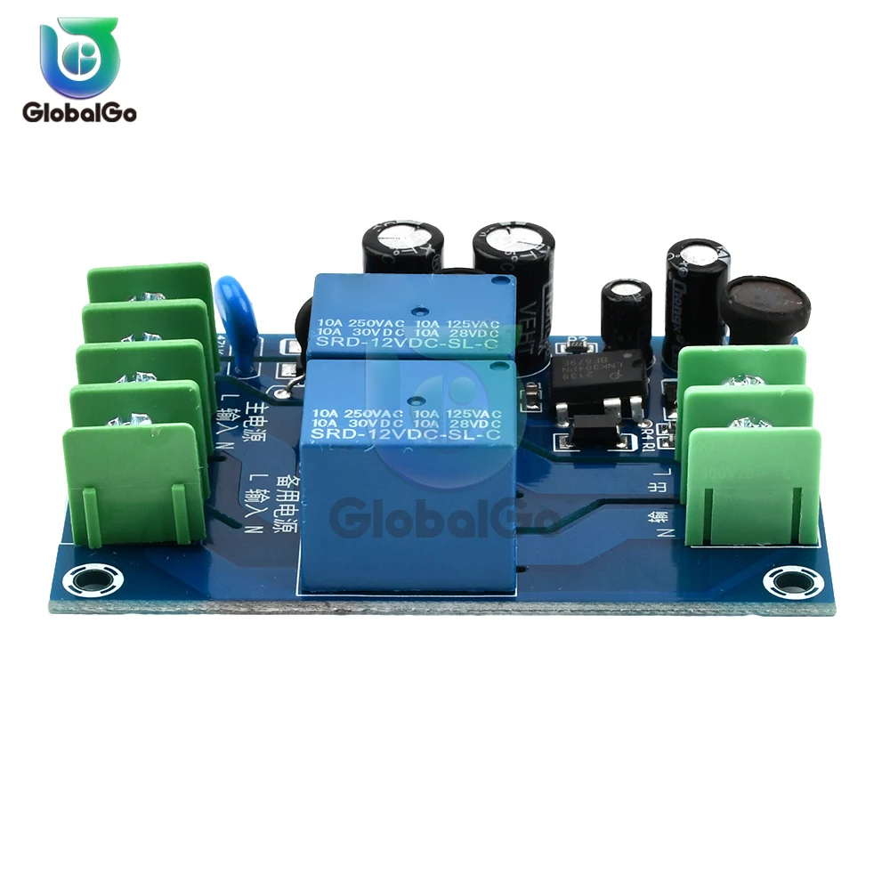 محول طاقة أوتوماتيكي مزدوج الاتجاه 220 فولت 10A 2 مزود طاقة 2 في 1 وحدة لوحة مفاتيح تحويل عطل الطاقة