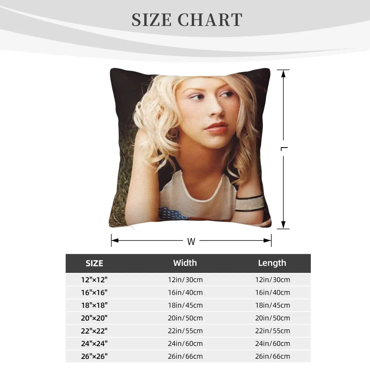 كريستينا أغيليرا المغني 00757 الديكور وسادة تغطي وسادة للجسم أنيمي Dakimakura كيس وسادة غطاء وسادة