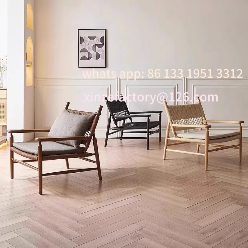 Customizable Outdoor Single Chair Home Armrest Balcony Leisure  Sofa Chair Outdoor Patio Table and Chair Combination