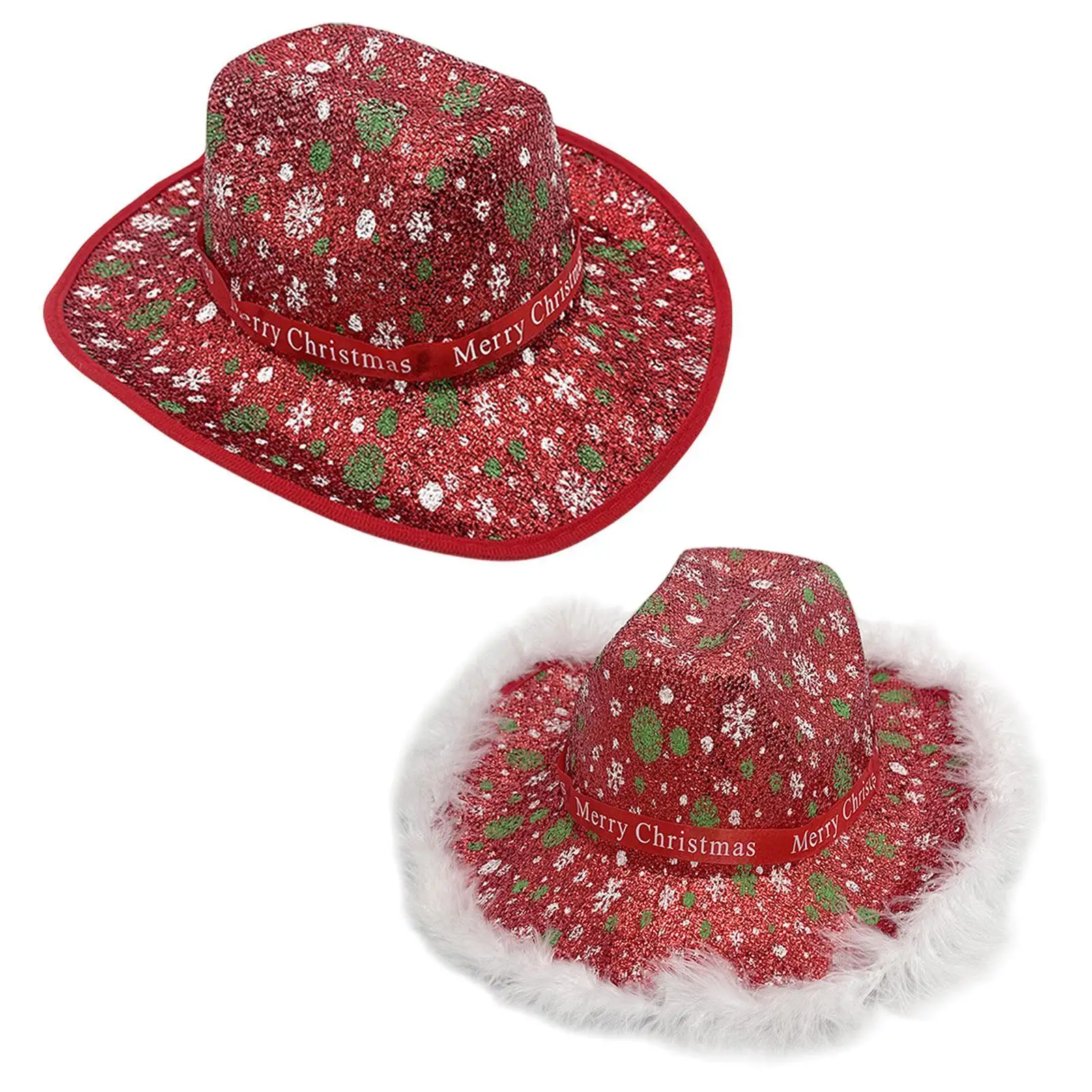 Christmas Cowboy Hat Stylish Jazz Hat for Role Playing Carnival Party Favors