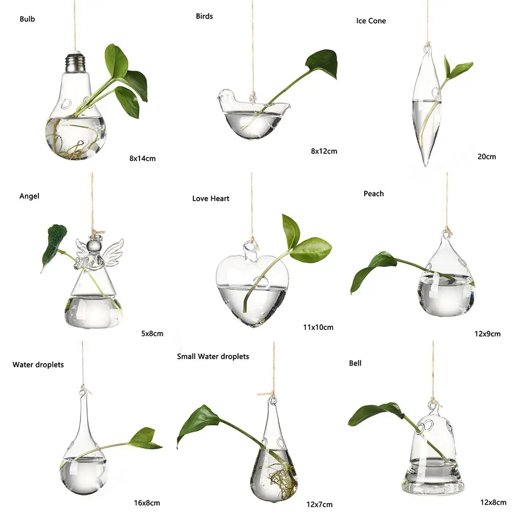 Creative Garden Hanging Glass Ball Vase Hydroponics Flower Plant Pot Terrarium Container Party Wedding Home Decoration