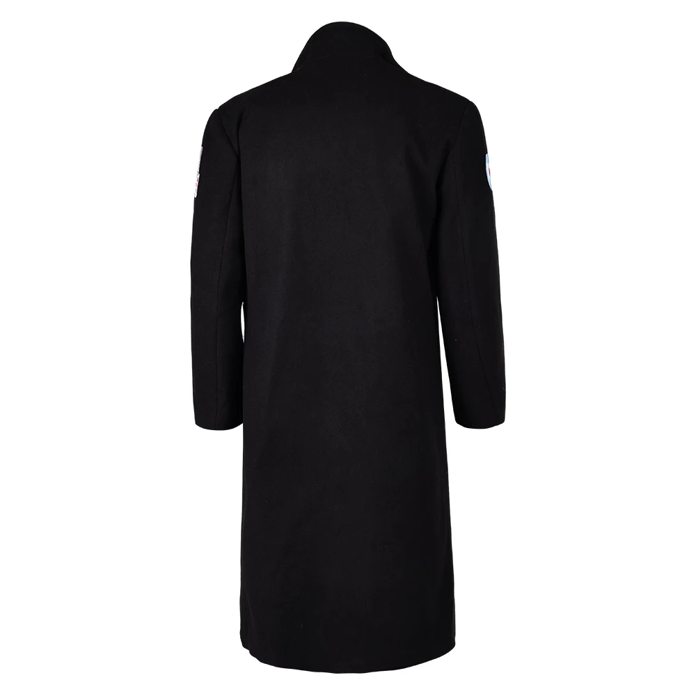 Pardessus noir pour hommes adultes, Charles Cosplay, tenues de costume, Halloween, carnaval, fête, poignées trempées, Earths, déguisement masculin