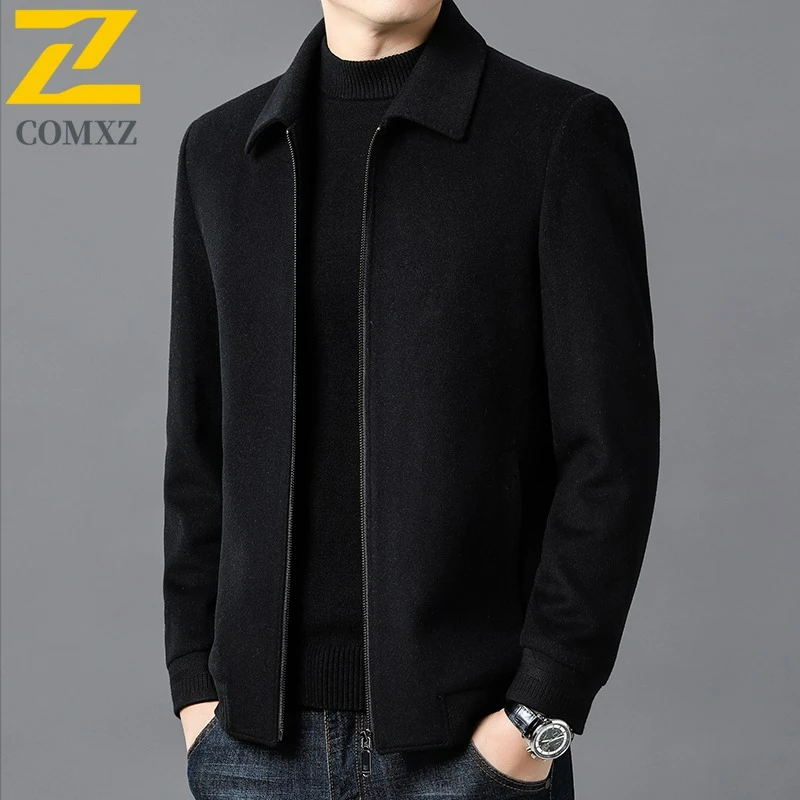 

Winter Men Woolen Coats Fashion Classic Lapel Thickened Soft Warm Coat Casual Business Comfort Premium Quality​ TrenchCoat
