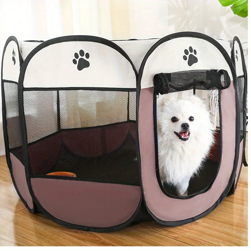 Outdoor Pet Tent: Versatile Octagonal Cage for Cats, Dogs, and Puppies—Effortless Setup and Big Enough for Large Breeds