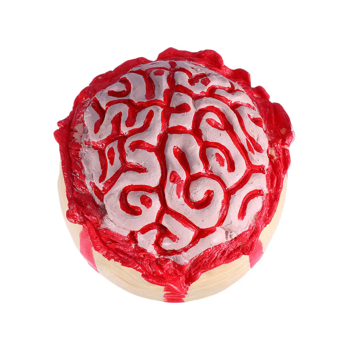 Halloween Brain Hat Bloody Style Realistic Rubber Material Lightweight Universal Size Party Decoration Cosplay