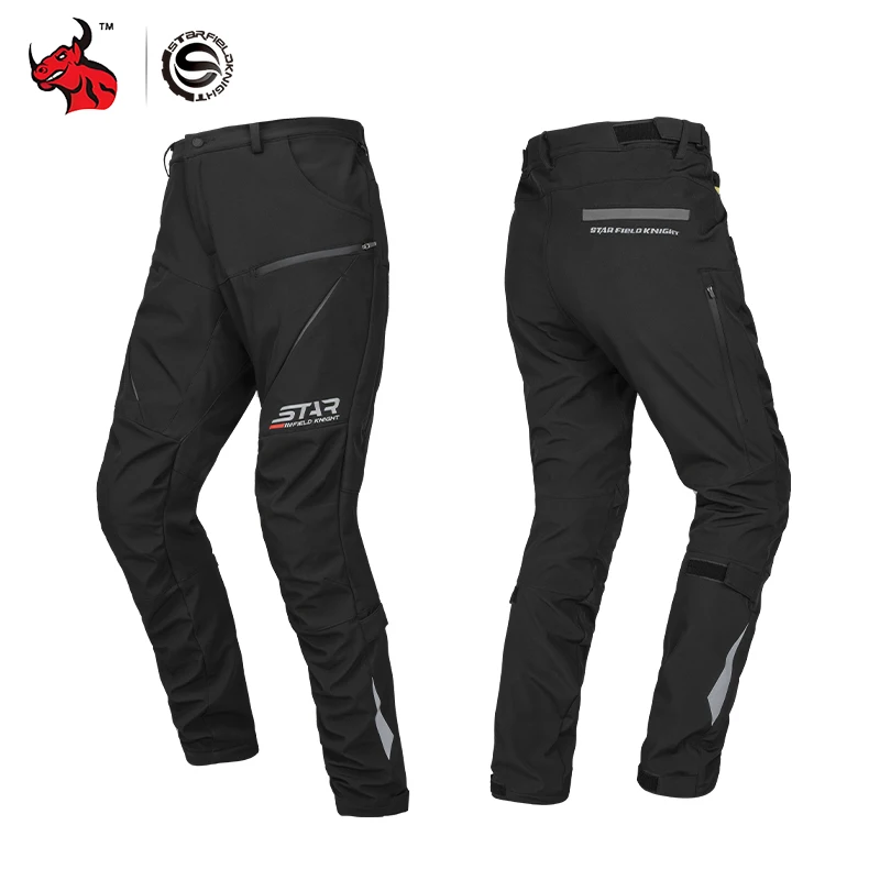 

New Winter Motorcycle Pants Thermal Windproof Motocross Pants Moto Biker Cycling Protection Pants Waterproof Reflective S-4XL