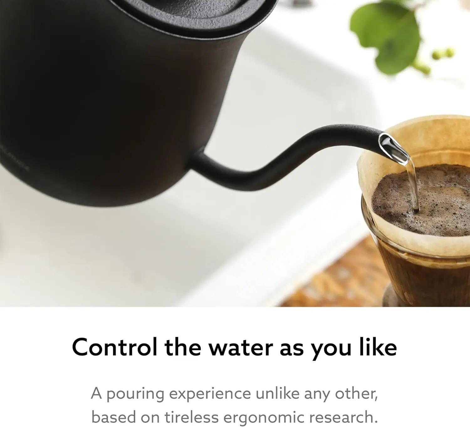 The Kettle Electric Gooseneck Kettle Lightweight | Stainless Steel 0.6L (20fl oz) Capacity Neon Light Indicator Perfec