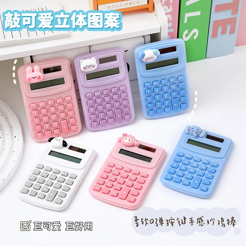 Cartoon Cute Calculator Fashion Mini Portable Small Calculator Portable Office Computer for Primary School Students