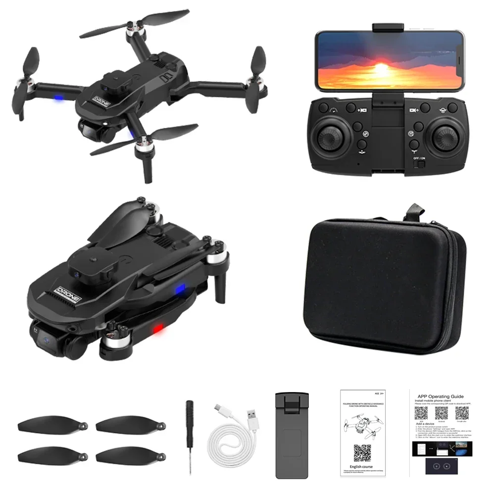 

F196 Drone HD Dual Camera Drones Aerial Photography Optical Flow 360° Obstacle Avoidance Brushless Remote Control Dron Toys Gift