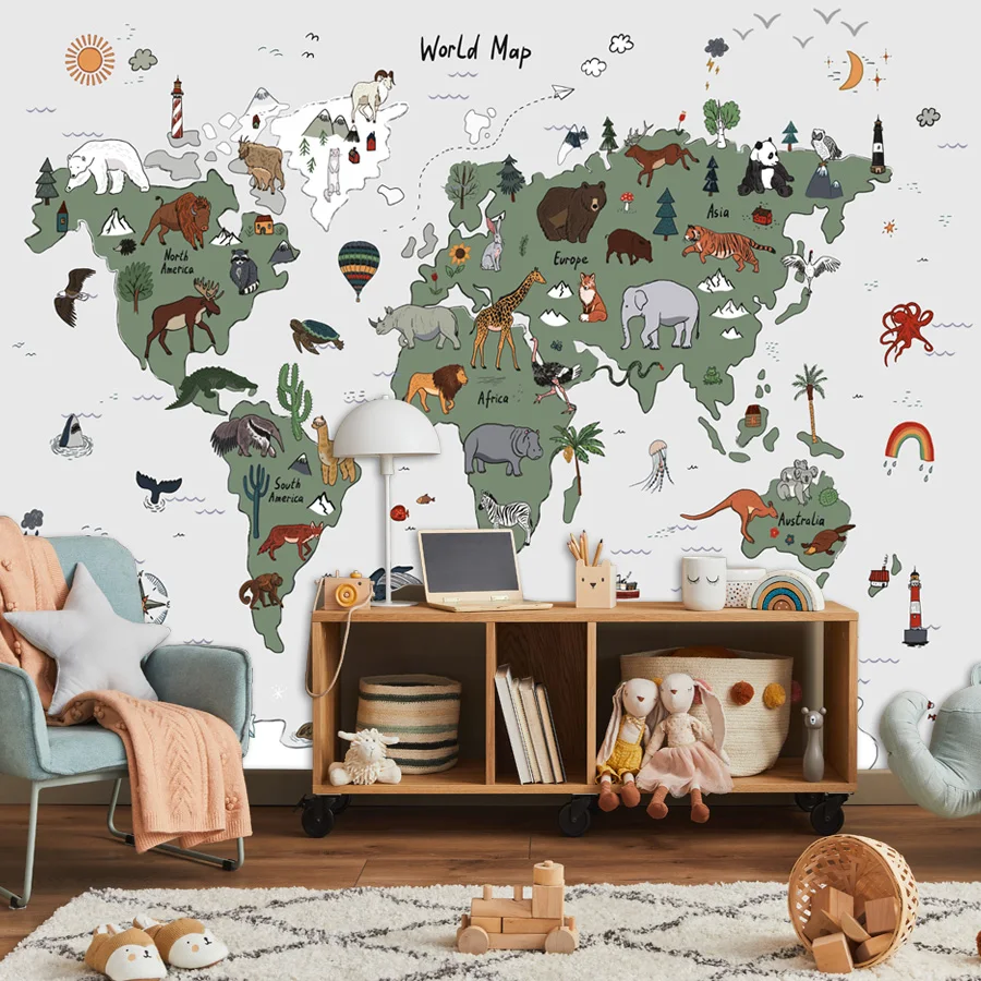 

Contact Wall Papers Home Decor Peel and Stick Optional Wallpapers for Living Room Decoration World Map 3d Walls Stickers Panels