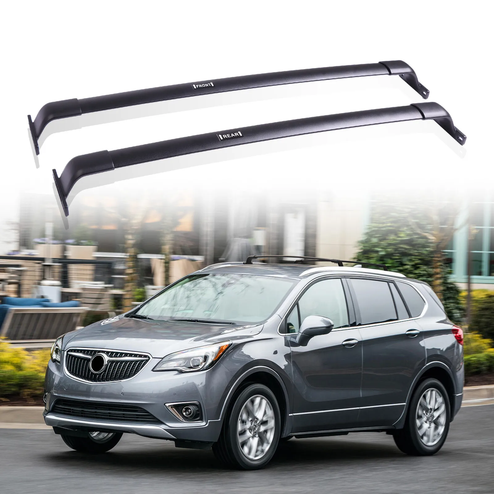 

220 LBS Roof Rack Cross Bars Fit for Buick Envision 2016-2020 Black Crossbars