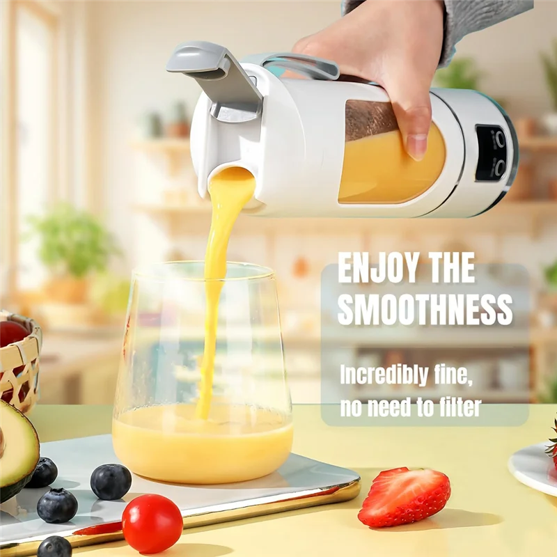 

A07R USB Rechargeable Portable Blender 8 Blade Mini Ice Crusher With Digital Display 3 Modes Portable Blender A