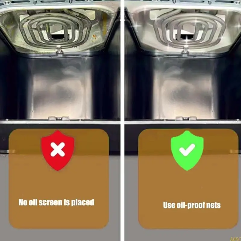 A0NC 2PCS 에어 프라이팬 뿌리 튀기는 가드 공기 프라이드 스플릿 스크린 8.5L 10L 요리 프라이팬 스플래시 가드 자기 내열성 스크린
