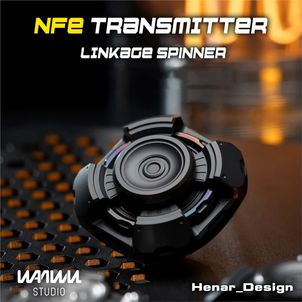 WANWU EDC NFE トランスミッターリンケージスピナー2.0 ストレス解消おもちゃ 指遊び メタルスピナー フィジェット
