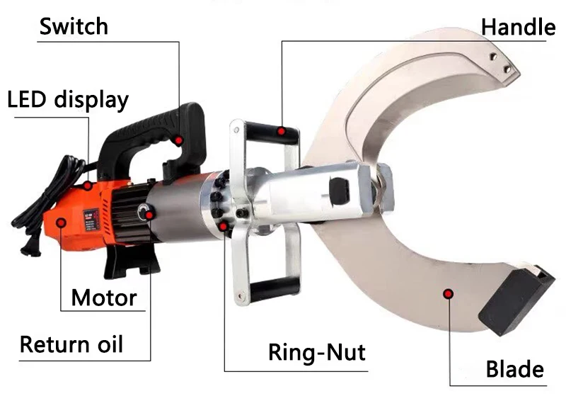 Brushless Plug-in Electric Cable Cutter Hydraulic Cable Shear LCB-120 Copper Aluminum Armored Cable Cutting Machine 120mm