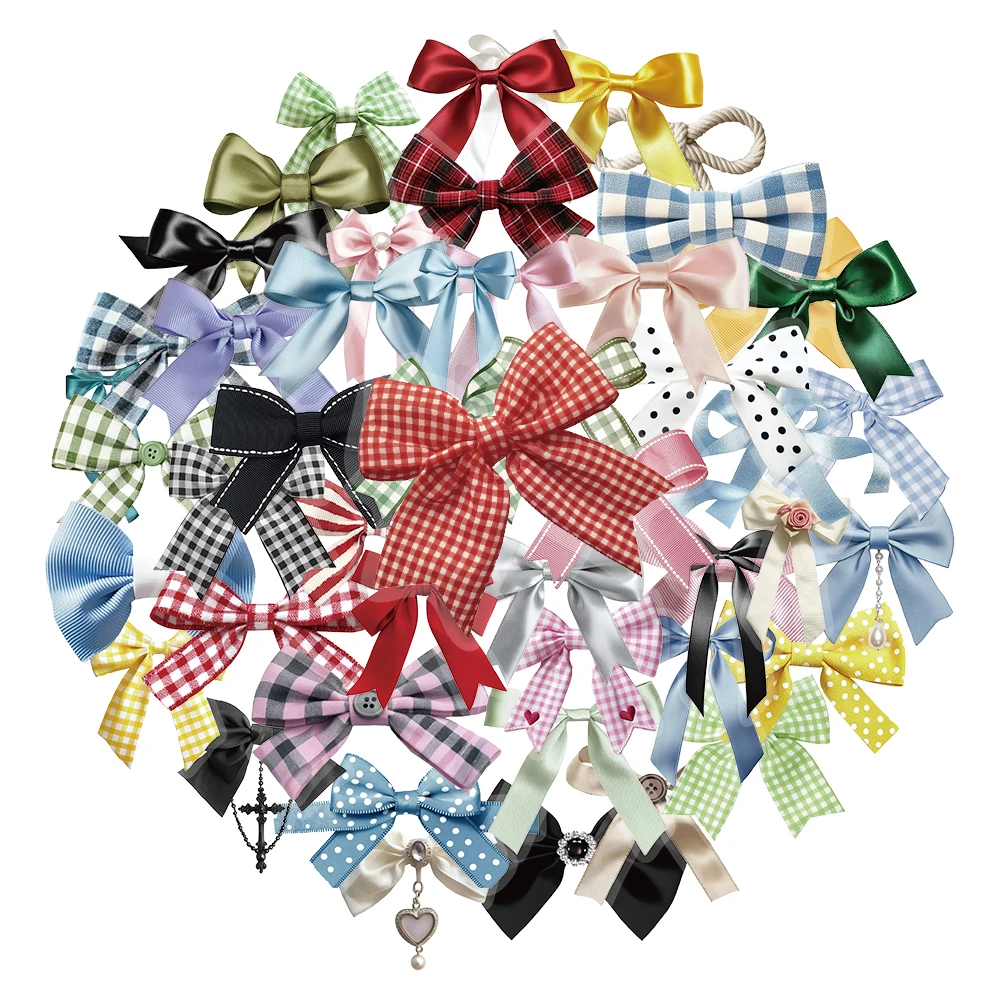 

Pack of 50 Transparent Bowknot Stickers, Cute Cartoon Waterproof PET Stickers for Notebooks, Luggage, Stationery, and Journaling