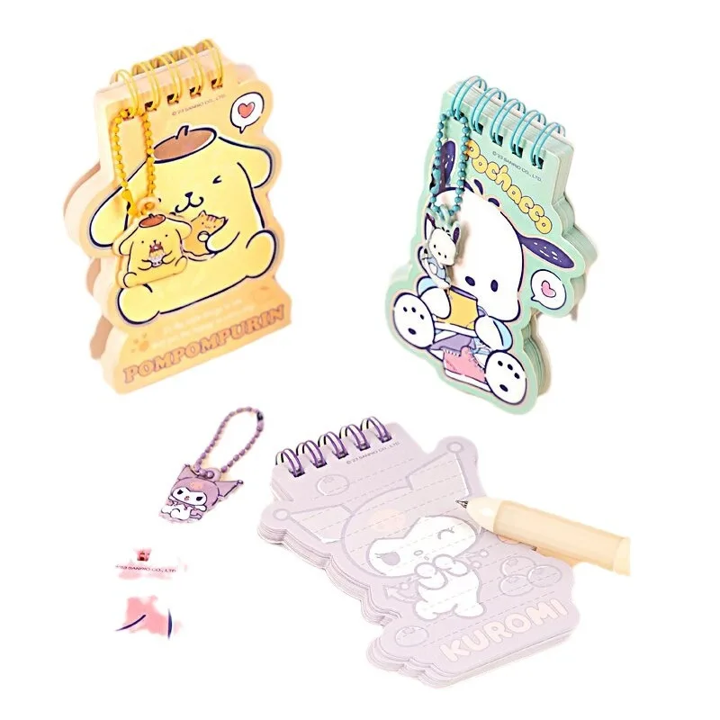 Sanrio Anime Kuromi Shaped Coil Cute Cartoon My Melody Pochacco Memo Kawaii Notebook Student School Supplies for Kids Xmas Gifts