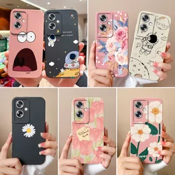 Case For OPPO A79 A2 5G Flower Soft Liquid Silicone Camera Lens Protection Phone Shockproof Back Cover For OPPO A79 A2 Funda