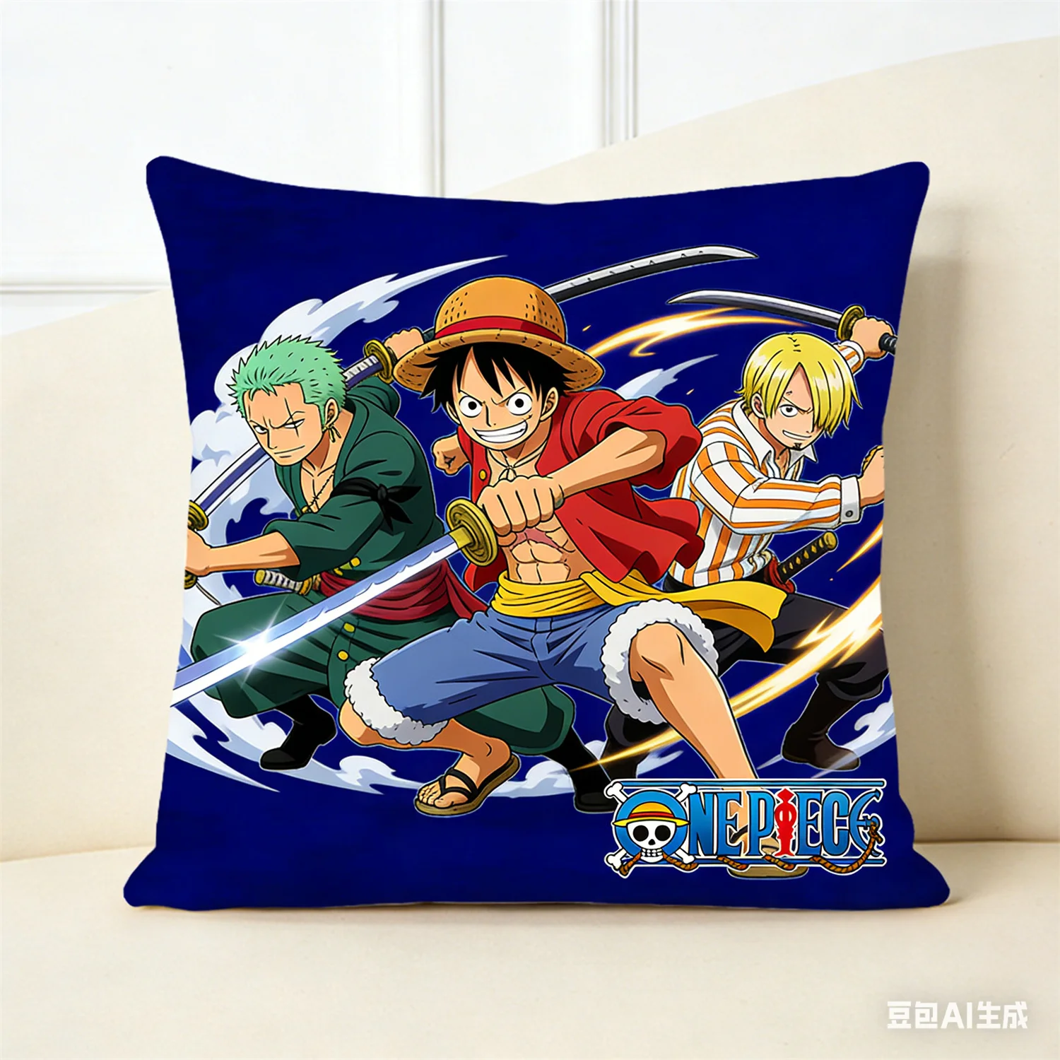 Einteiliger Kissenbezug, dekorativer Kissenbezug mit Anime-Fan-Favoriten-Charakter-Aufdruck für Schlafzimmer, Wohnzimmer und Anime-Enthusiasten