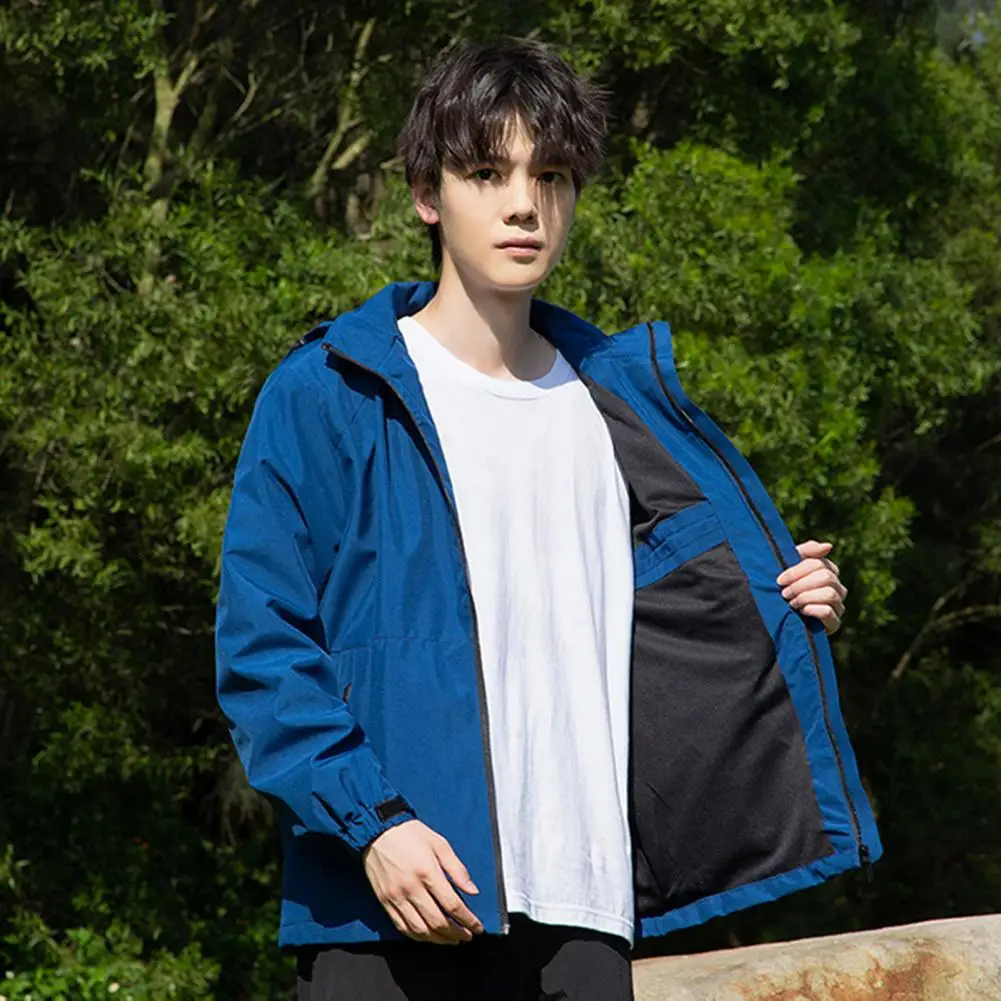 

Men's Waterproof Rain Jacket Lightweight Outer Hooded Outdoor Raincoat Hiking Windproof Jacket Climbing Outdoor Jackets