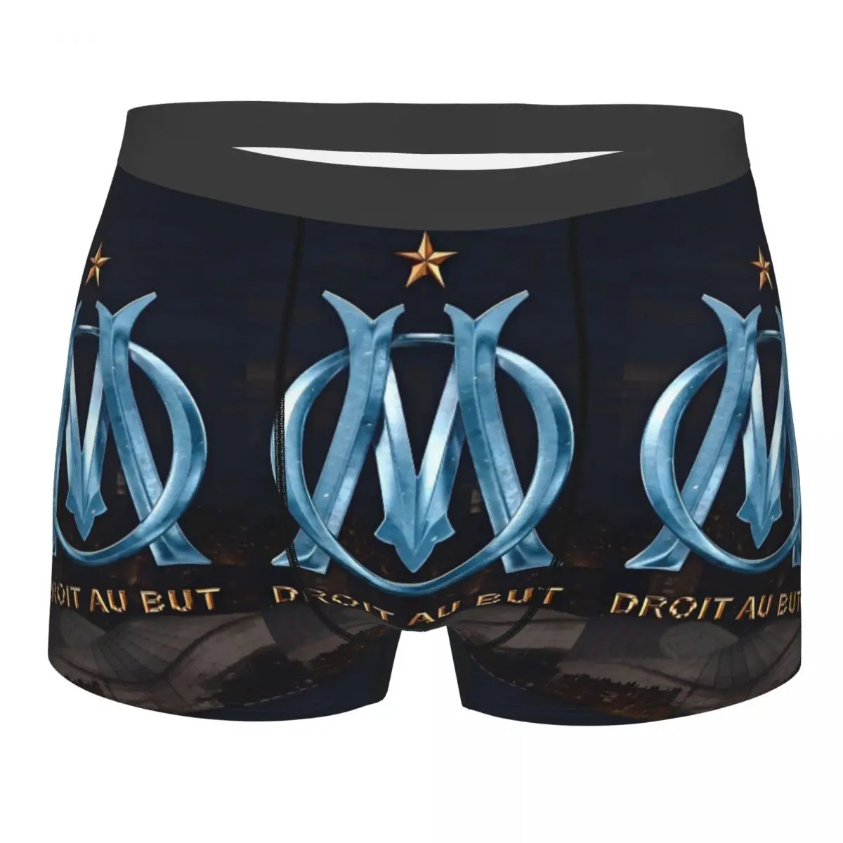 Men Boxer Briefs Shorts Panties M-Marseille Om Breathable Underwear Olympique de Male Printed Plus Size Underpants