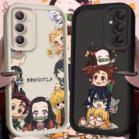 Cartoon Demon Slayer Silicone Case for Samsung Galaxy A15 A25 A35 A55 A16 A06 A05 A05S A24 A13 A23 A12 A22 A32 A52 A71 A51 4G