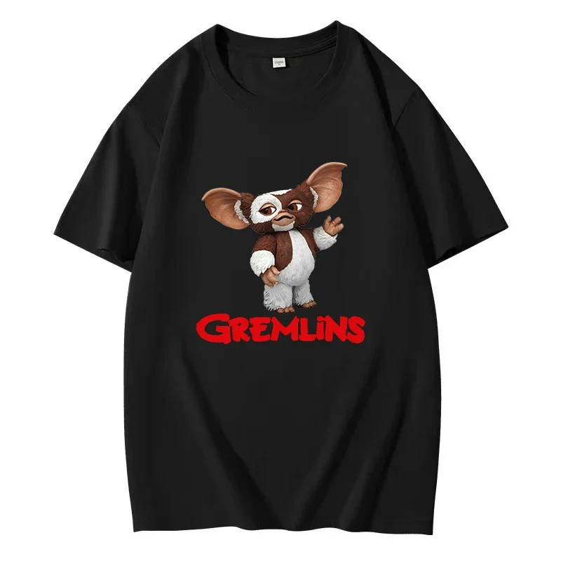 Men's T-shirt Gremlins Gizmo Kawaii Printed Short Sleeve Cotton Men New Casual Clothes Tee T-Shirt Women Fashion Tops