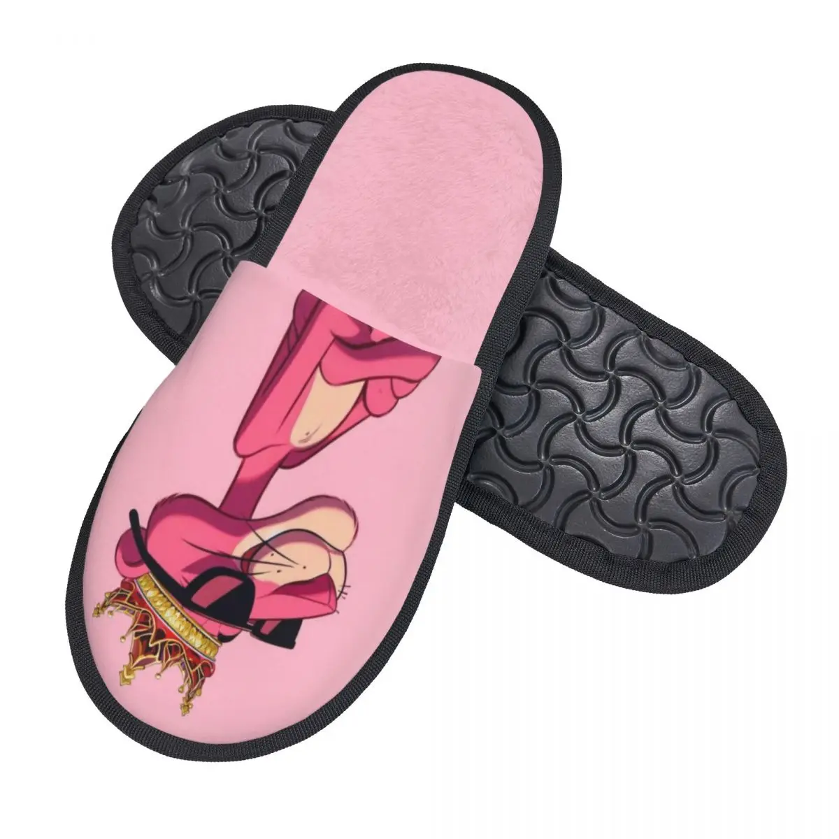 Custom P-Panthers Crown Guest Slippers for Spa Women House Slipper