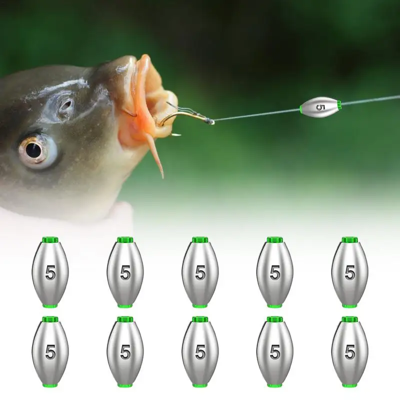 Drop Shot Rigs For Bass Fishing Fishing Sinkers Deep Drop Fishing Weight Sinkers Saltwater Bullet Lead Weights Sinkers 10x For