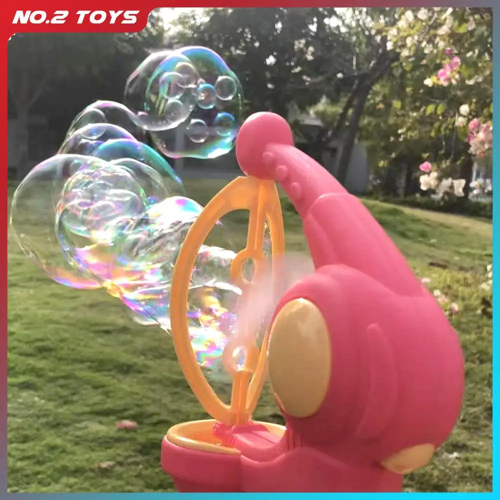 Blowing Large Bubbles Automatic Bubble Gun with Liquid Toys Soap Machine Outdoor Party Play Toy for Kids Birthday Surprise Gifts