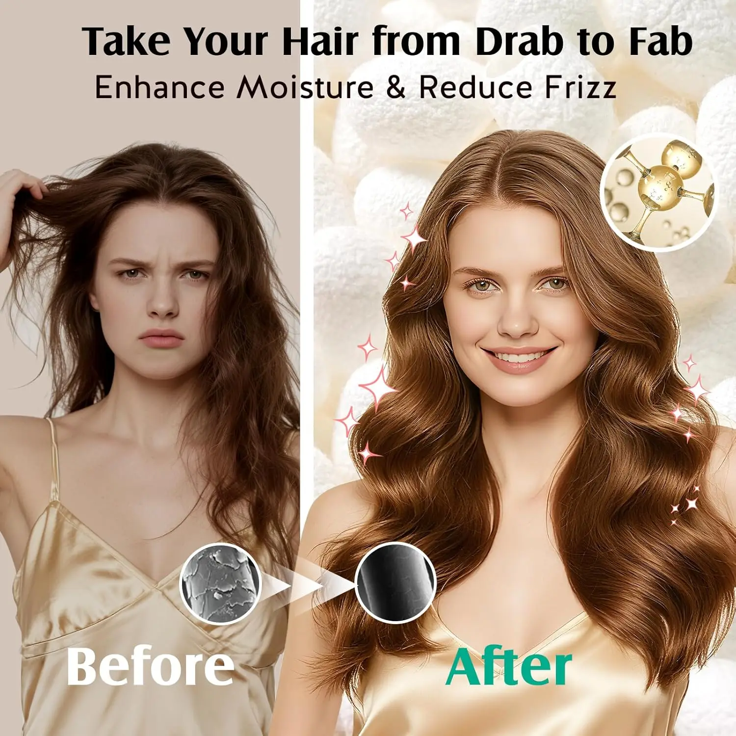 100% Maulbeerseide Schlafmütze für Frauen, Verstellbare Satin-Haube zum Schlafen – Detail 5